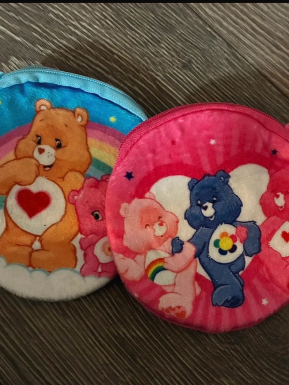Care Bears Plush Coin Pouches in Pink & Blue